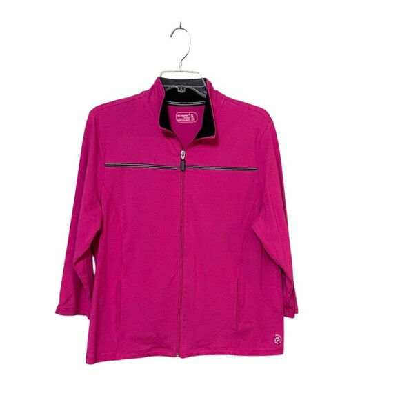 be inspired Tops - Be Inspired Womens Pink Full-Zip Active Jacket XL Cotton Blend